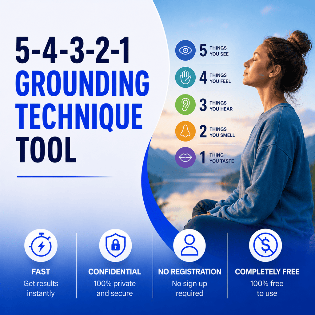 5-4-3-2-1 grounding tool for anxiety