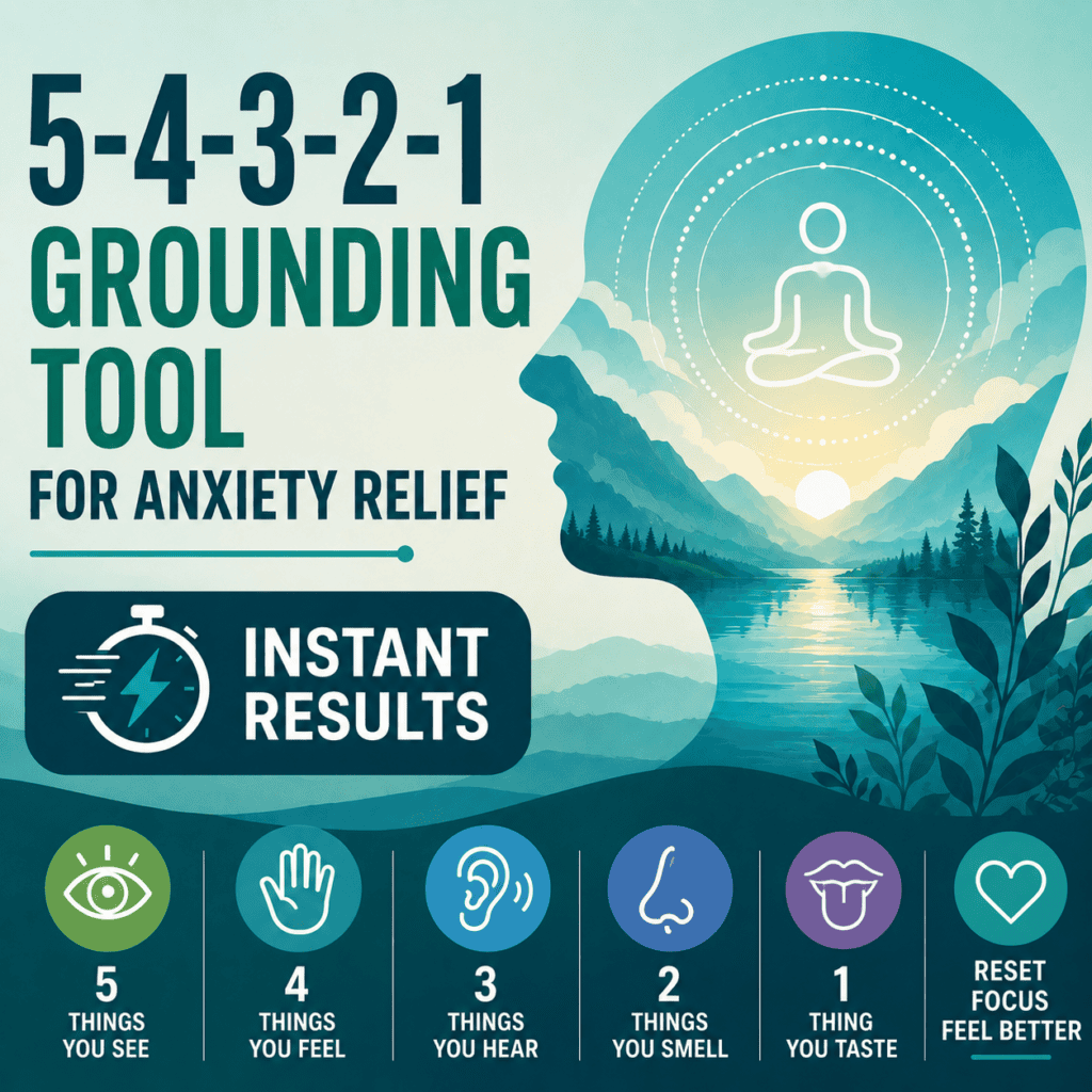 5-4-3-2-1 grounding tool for anxiety