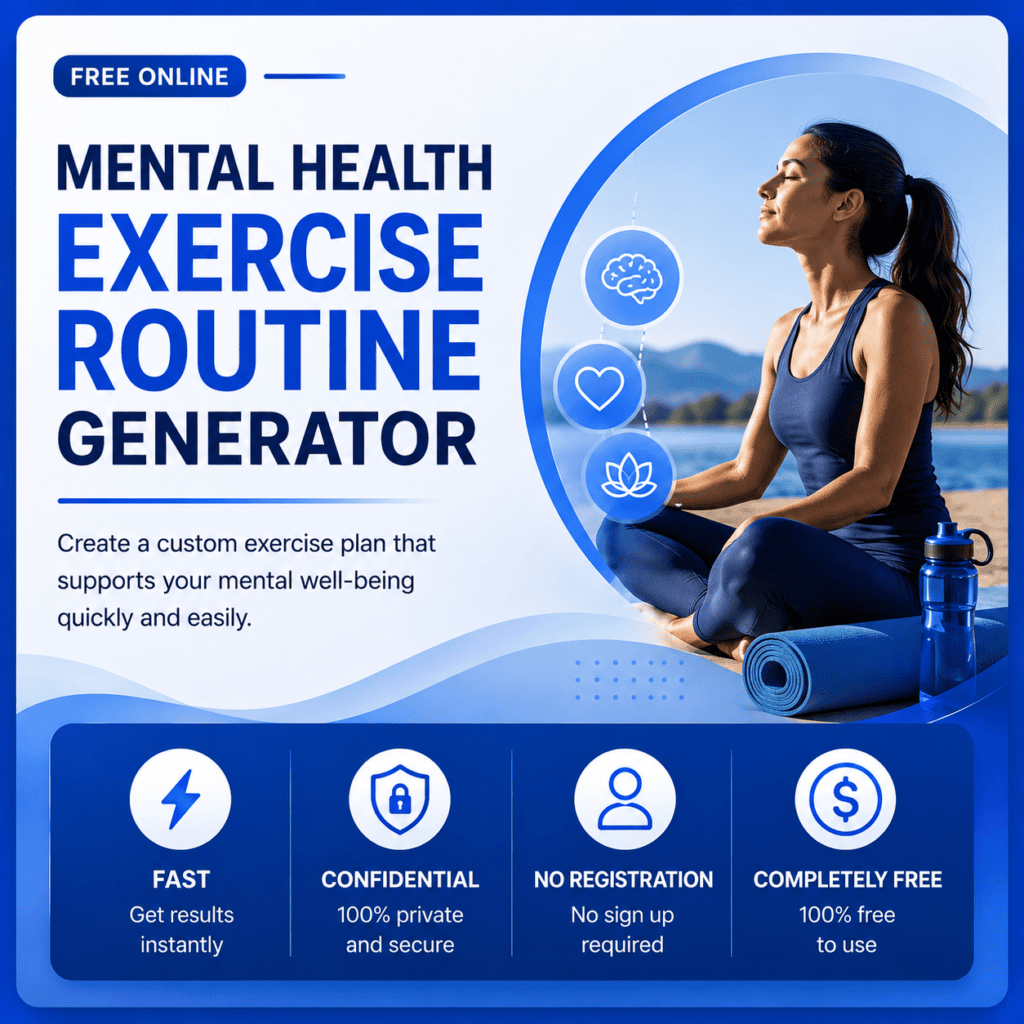 Mental health exercise generator