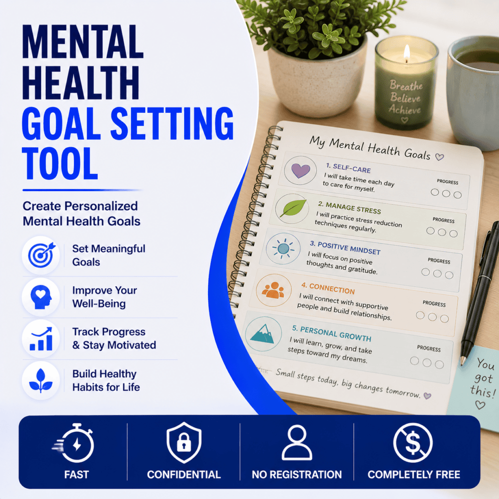 Mental health goal setting tool